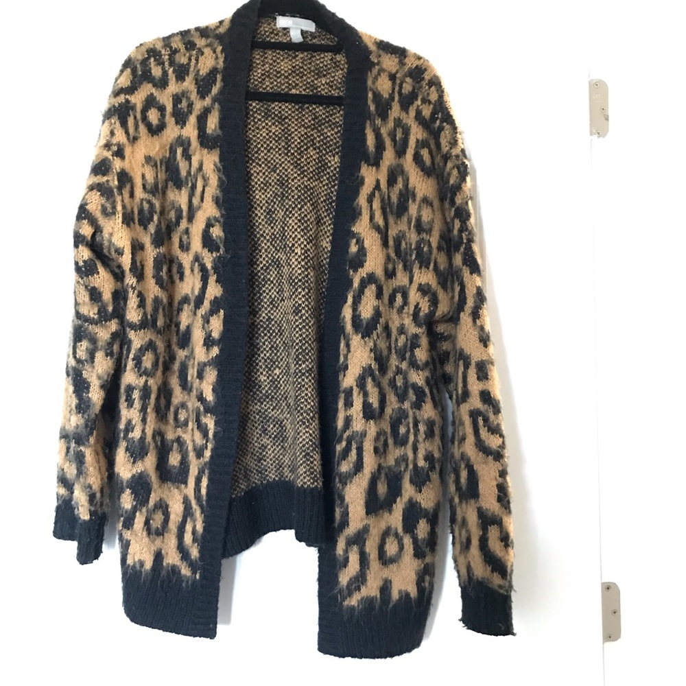 ASOS Long Chunky Leopard Print Sweater